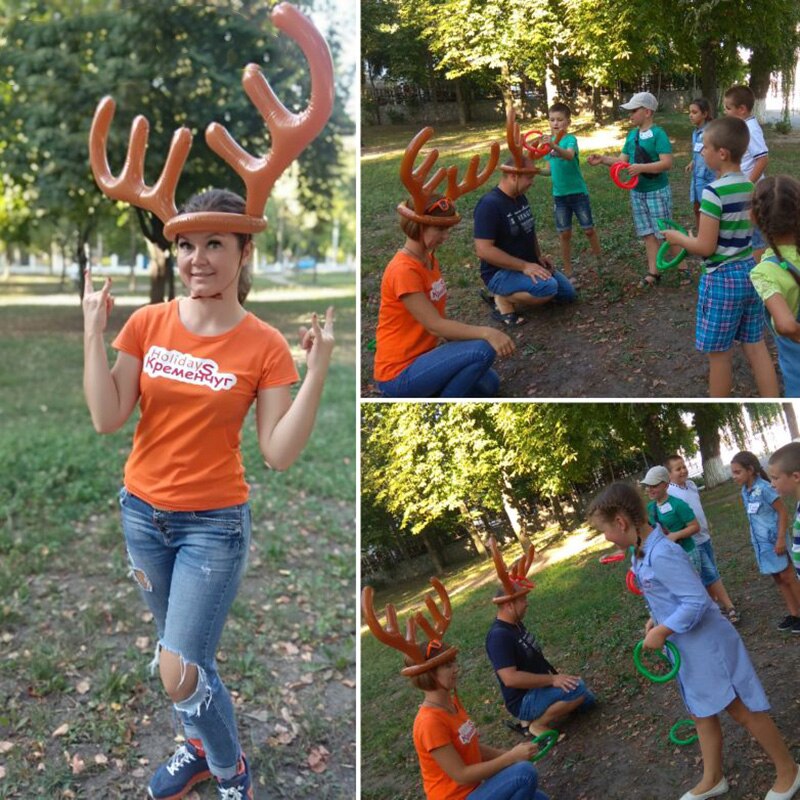 Inflatable Reindeer Ring Toss Game
