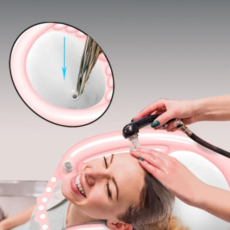 Inflatable Shampoo Basin PVC Foldable Portable Shampoo Pad Spa Tub Deflate Hair Washing Basin for Pregnant Women Elderly