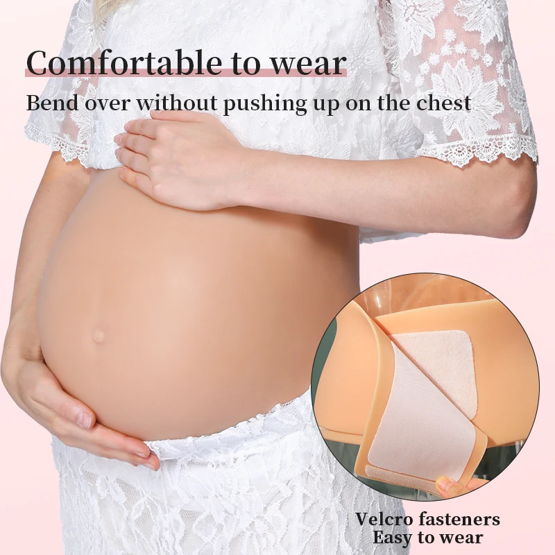 Inflatable Skinless Silicone Belly Lightweight Fake Pregnant Belly Props Transformation Unisex Belly Oversized Twins