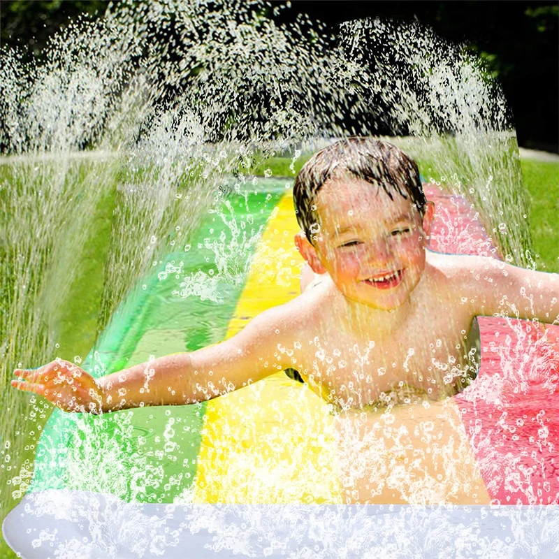 Inflatable Water Slide for Backyard Outdoor Kids Summer Toys Games Sprinkle Water Sliders Children Summer Water Toys