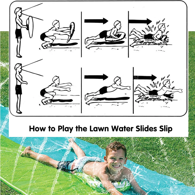 Inflatable Water Slide for Backyard Outdoor Kids Summer Toys Games Sprinkle Water Sliders Children Summer Water Toys