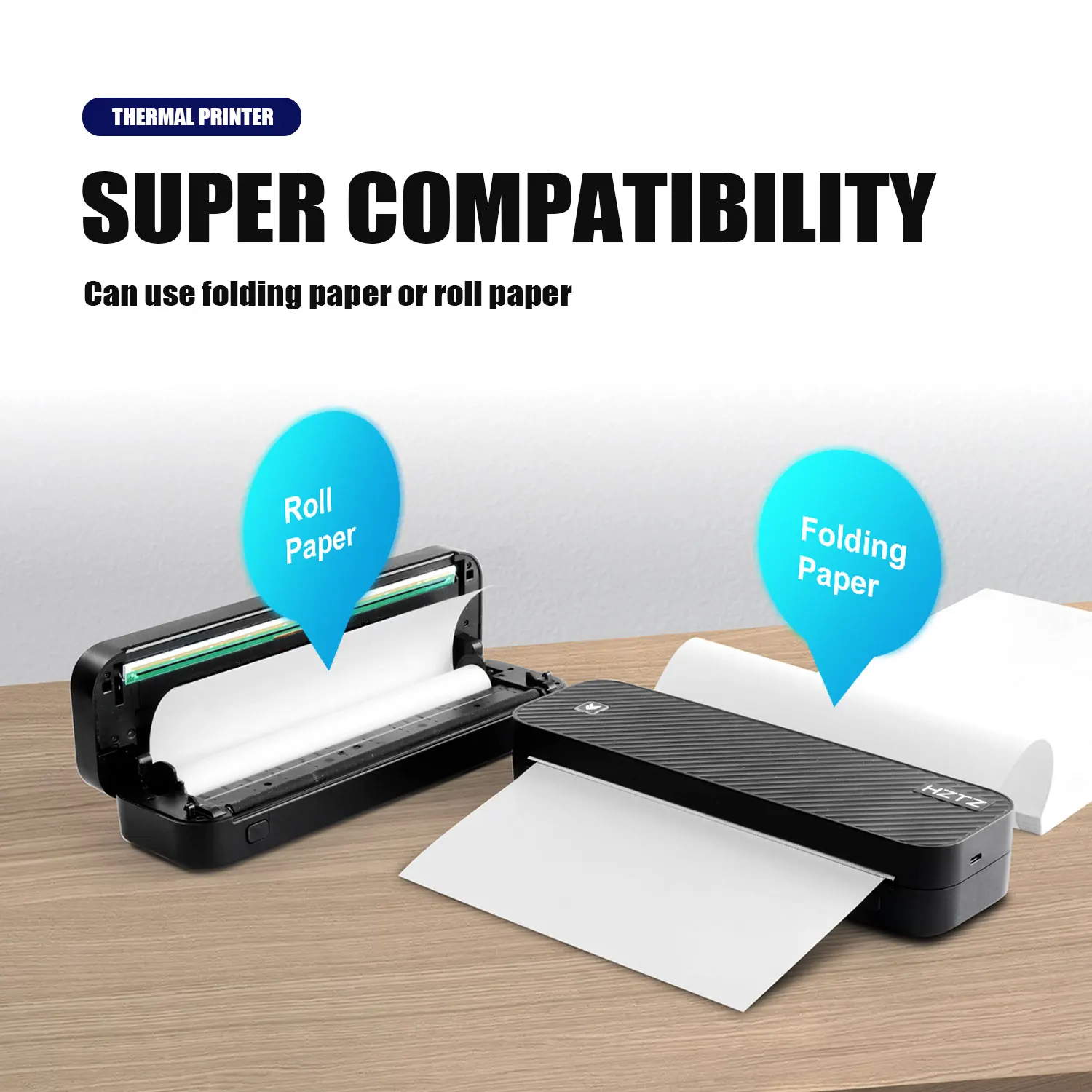 Inkless Portable A4 Thermal Printer Bluetooth PDF Excel Word Document Printing Machine Paper Roll For Office Work Home Inkless Portable A4 Thermal Printer Bluetooth PDF Excel Word Document Printing Machine Paper Roll For Office Work Home