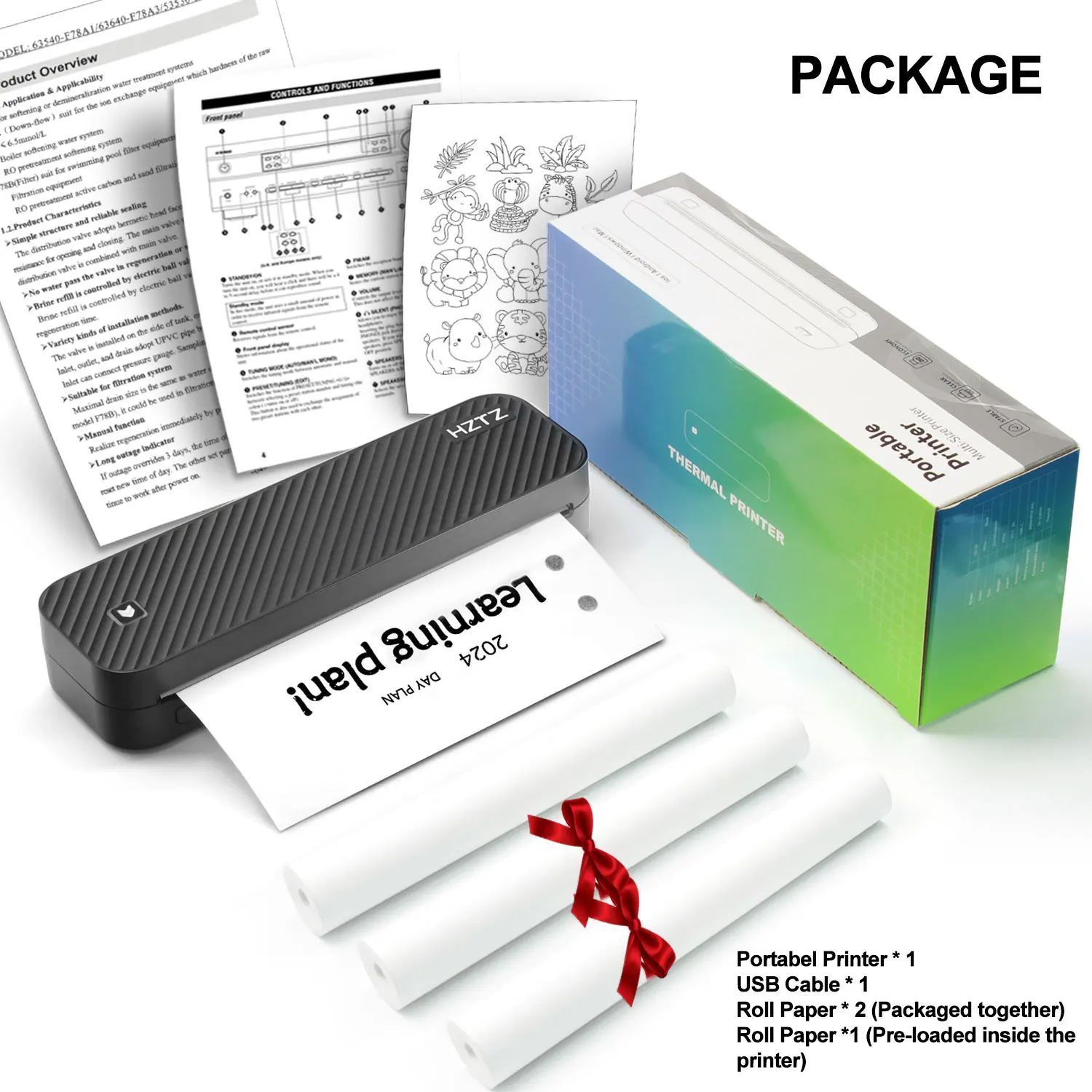 Inkless Portable A4 Thermal Printer Bluetooth PDF Excel Word Document Printing Machine Paper Roll For Office Work Home Inkless Portable A4 Thermal Printer Bluetooth PDF Excel Word Document Printing Machine Paper Roll For Office Work Home