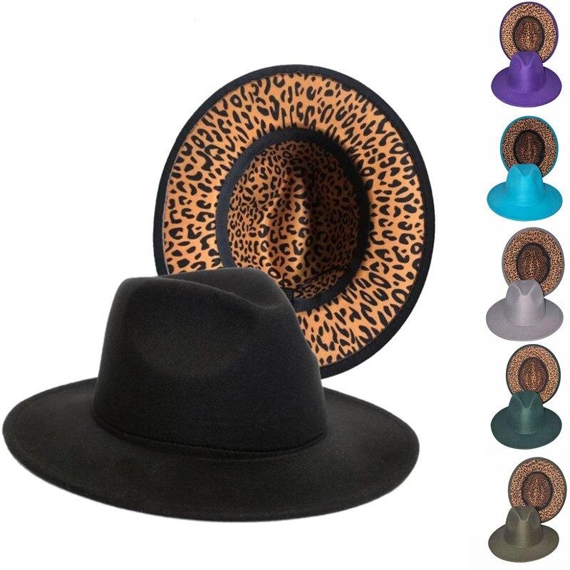 Inner Lining Leopard Print Fedora Hat Inner Lining Leopard Print Fedora Hat
