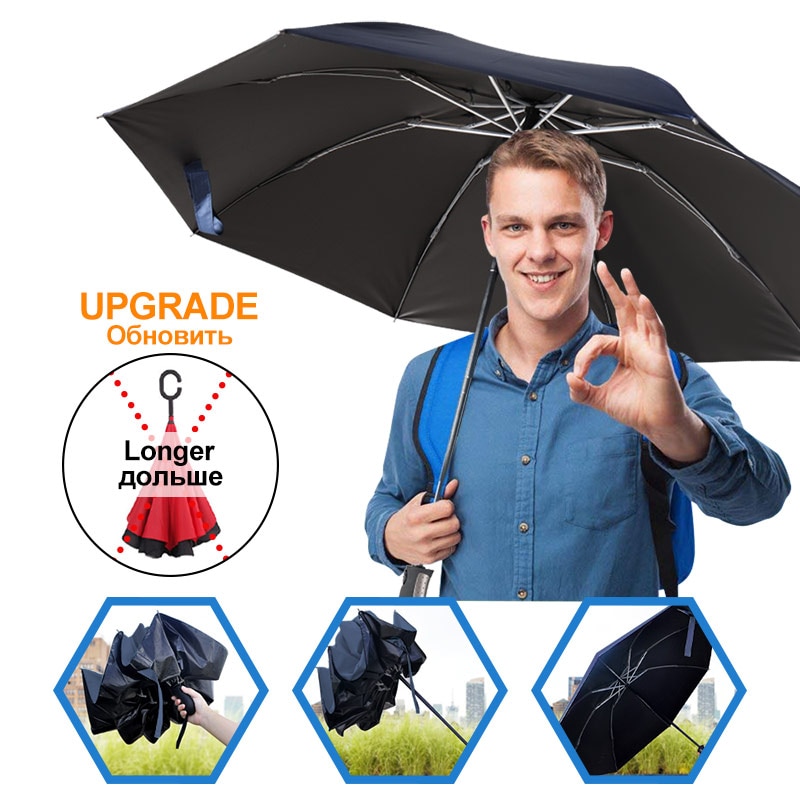 Inside Out Umbrella Folding Reversible