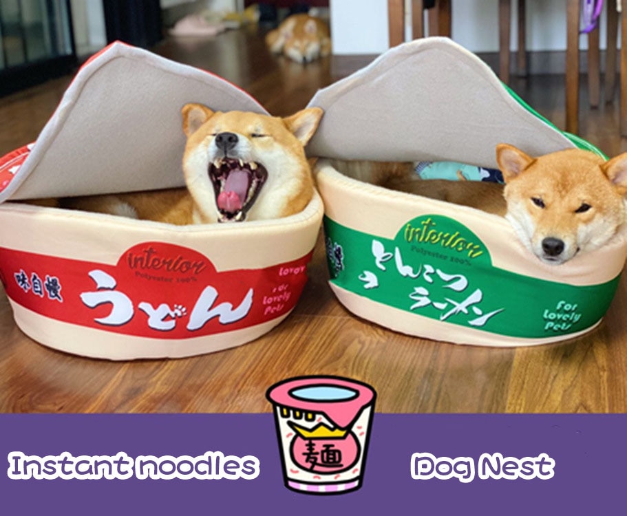 Instant Cup Noodle Dog Bed with Lid Instant Cup Noodle Dog Bed with Lid