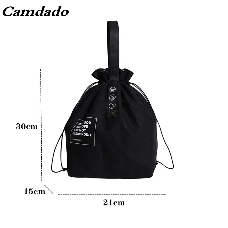 Insulated Canvas Drawstring Lunch Bag