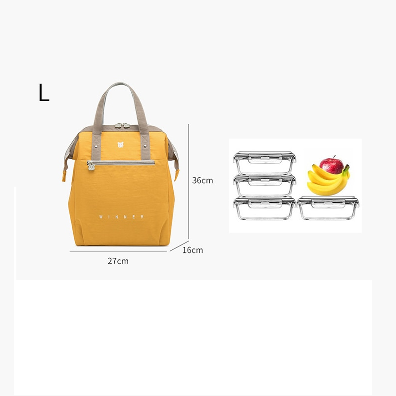 Insulated Lunch Tote Bag with Zipper Pocket