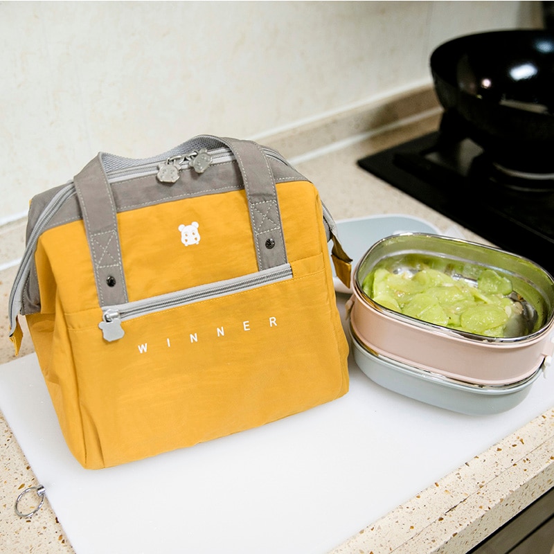 Insulated Lunch Tote Bag with Zipper Pocket