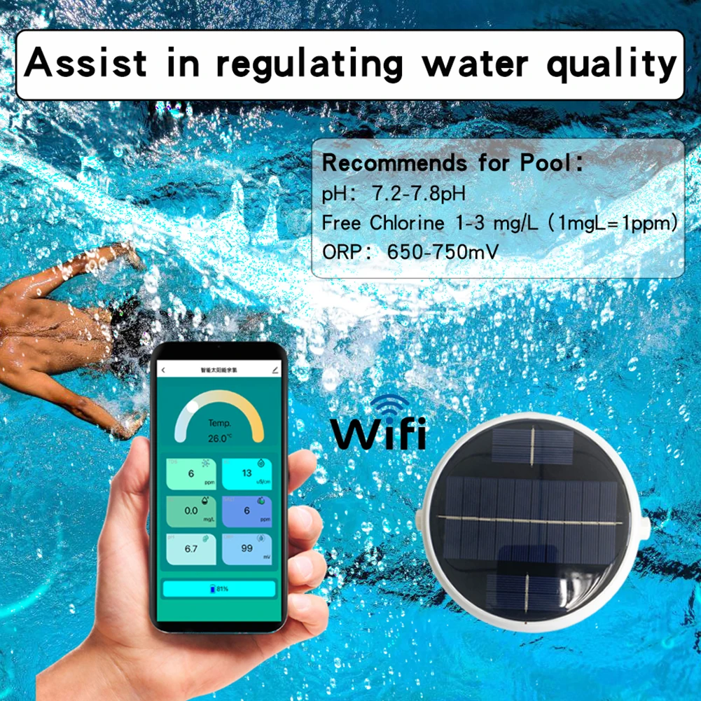Intelligent Chlorin Meter 7IN1 PH ORP Total Dissolved Solids Salinity Temp CL Test Meter Swimming Pool Water Tester Intelligent Chlorin Meter 7IN1 PH ORP Total Dissolved Solids Salinity Temp CL Test Meter Swimming Pool Water Tester