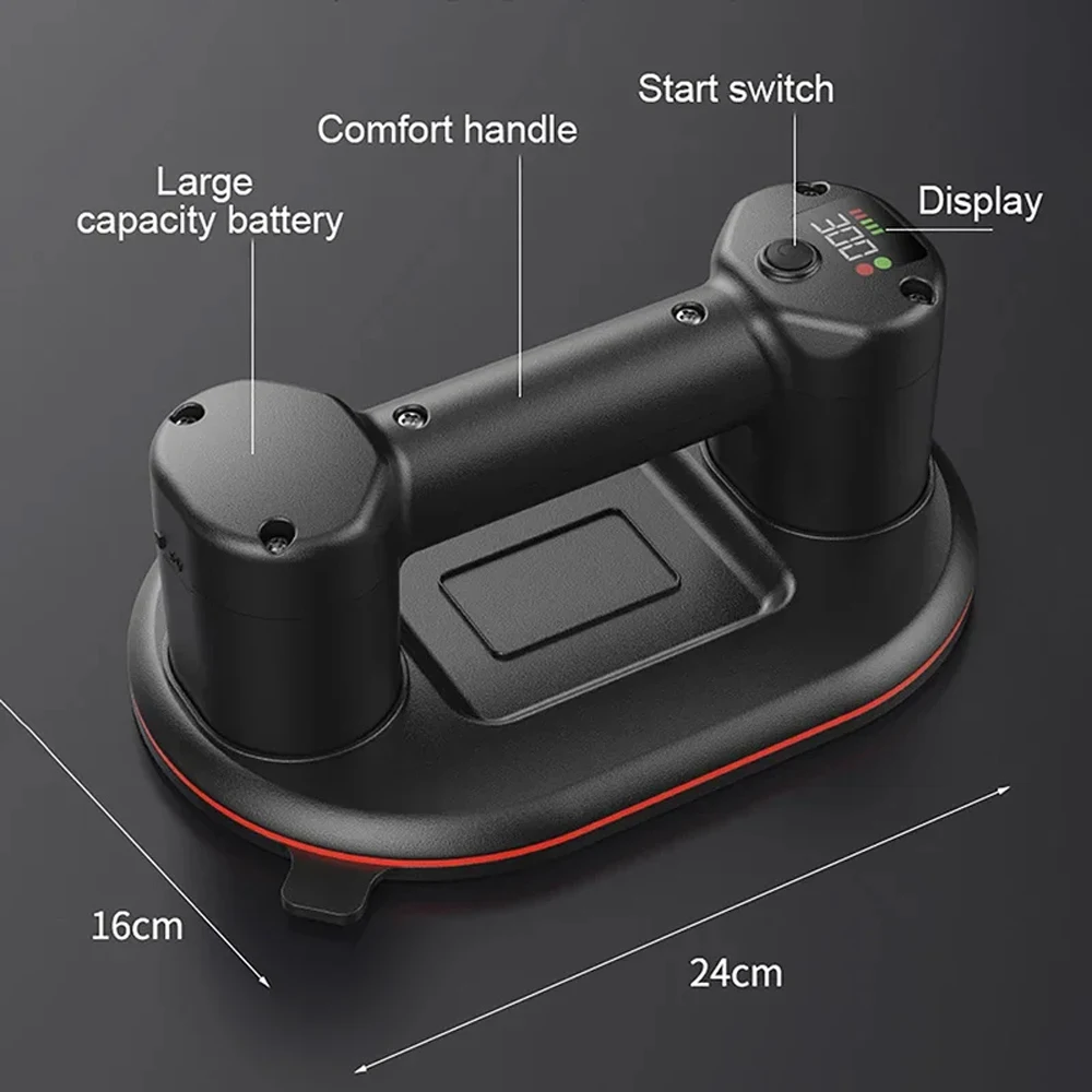 Intelligent Display Industrial Grade Electric Vacuum Suction Cup 300KG Load Heavy Duty Granite Tile Glass Lifter Intelligent Display Industrial Grade Electric Vacuum Suction Cup 300KG Load Heavy Duty Granite Tile Glass Lifter