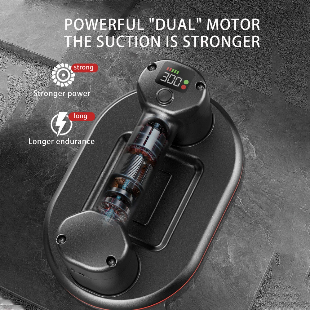 Intelligent Display Industrial Grade Electric Vacuum Suction Cup 300KG Load Heavy Duty Granite Tile Glass Lifter Intelligent Display Industrial Grade Electric Vacuum Suction Cup 300KG Load Heavy Duty Granite Tile Glass Lifter