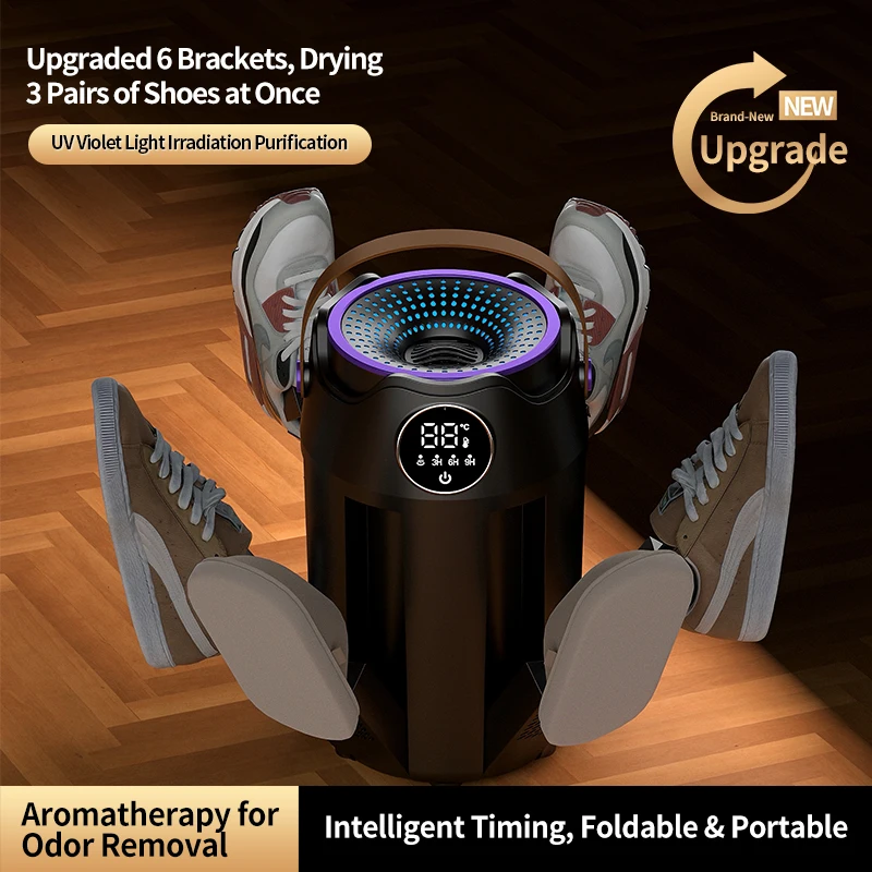Intelligent Timer Shoe Dryer Household Portable Folding Six Arms Shoe Dryer Quick Drying Deodorizing Sterilizing Shoe Intelligent Timer Shoe Dryer Household Portable Folding Six Arms Shoe Dryer Quick Drying Deodorizing Sterilizing Shoe