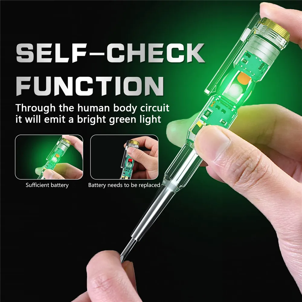 Intelligent Voltage Tester Pen AC Non-contact Induction Test Pencil Voltmeter Power Detector Electrical Screwdriver Intelligent Voltage Tester Pen AC Non-contact Induction Test Pencil Voltmeter Power Detector Electrical Screwdriver