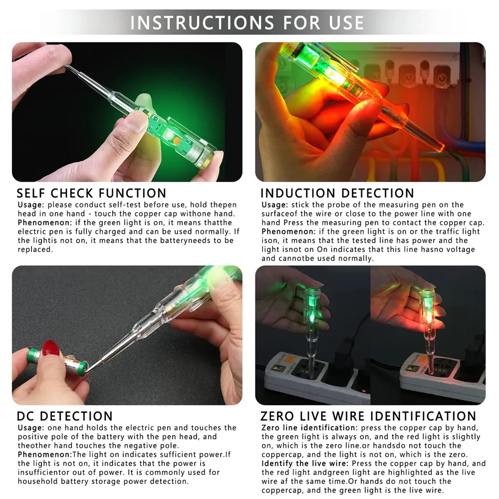 Intelligent Voltage Tester Pen AC Non-contact Induction Test Pencil Voltmeter Power Detector Electrical Screwdriver Intelligent Voltage Tester Pen AC Non-contact Induction Test Pencil Voltmeter Power Detector Electrical Screwdriver