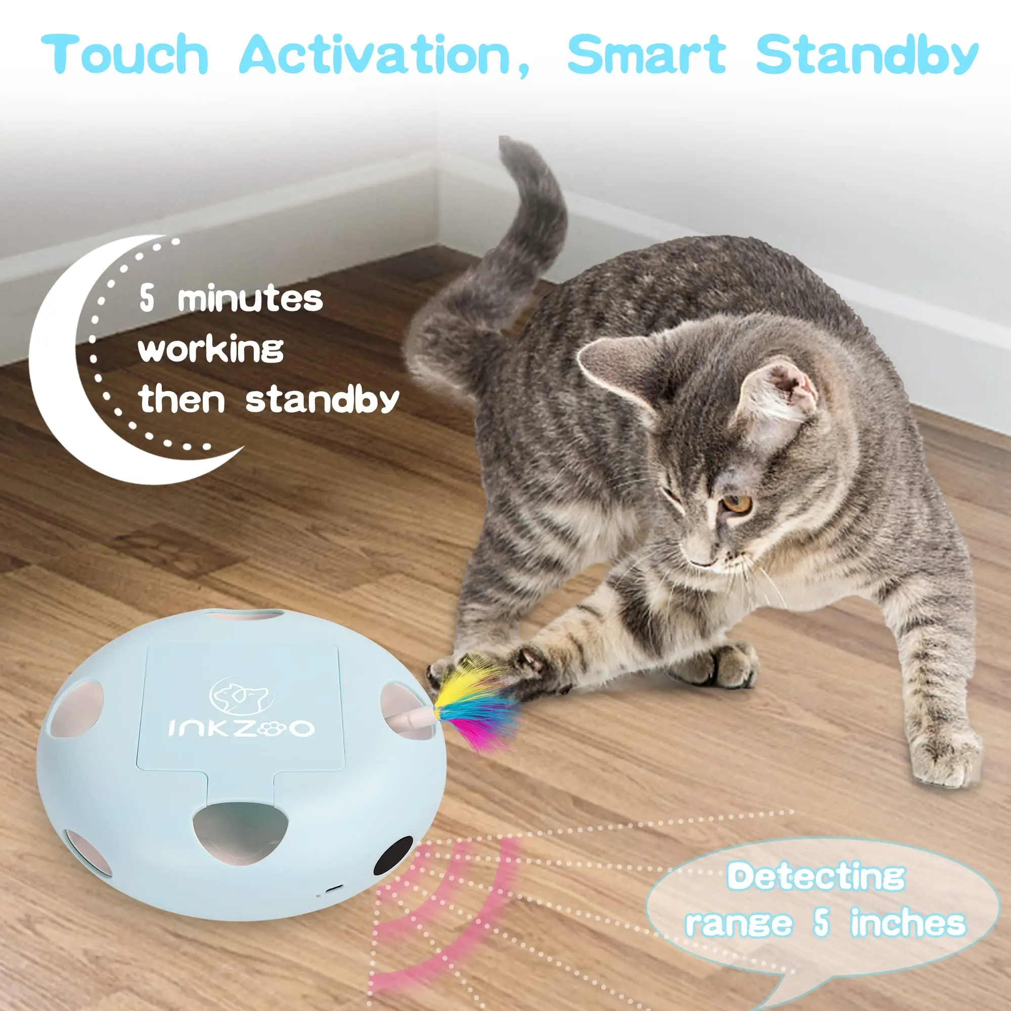 Interactive Cat Toy for Indoor Cats Smart Interactive Kitten Toy Automatic 7 Holes Mice Whack-A-Mole Interactive Cat Toy for Indoor Cats Smart Interactive Kitten Toy Automatic 7 Holes Mice Whack-A-Mole
