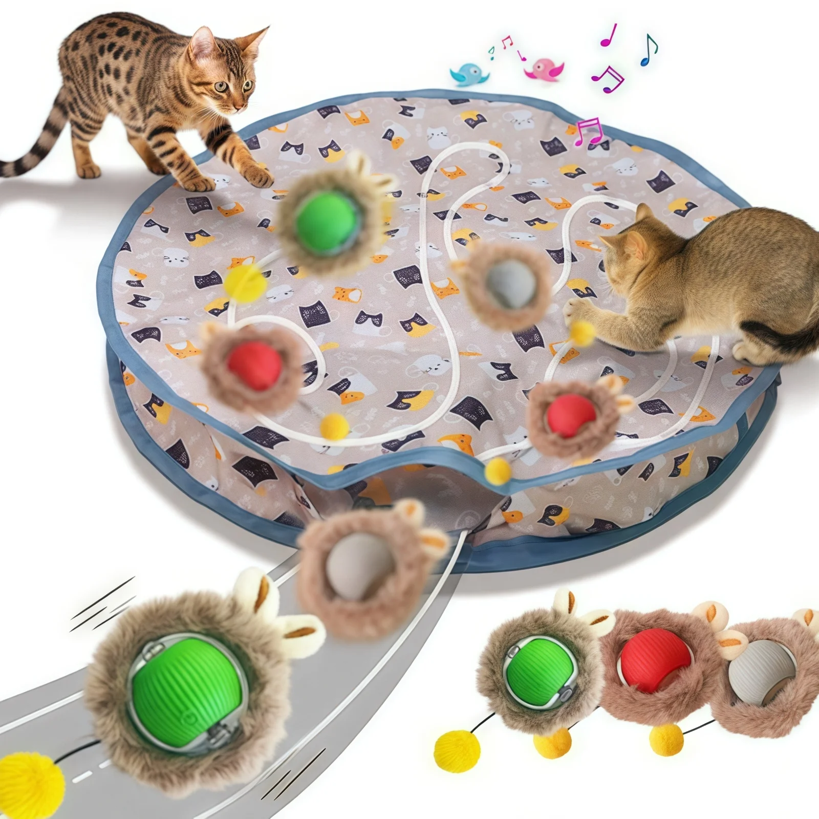 Interactive Cat Toys Ball Cover Set Fast Rolling in Pouch Hide and Seek Kitten Toy Motion Activated Interactive Cat Toy Interactive Cat Toys Ball Cover Set Fast Rolling in Pouch Hide and Seek Kitten Toy Motion Activated Interactive Cat Toy