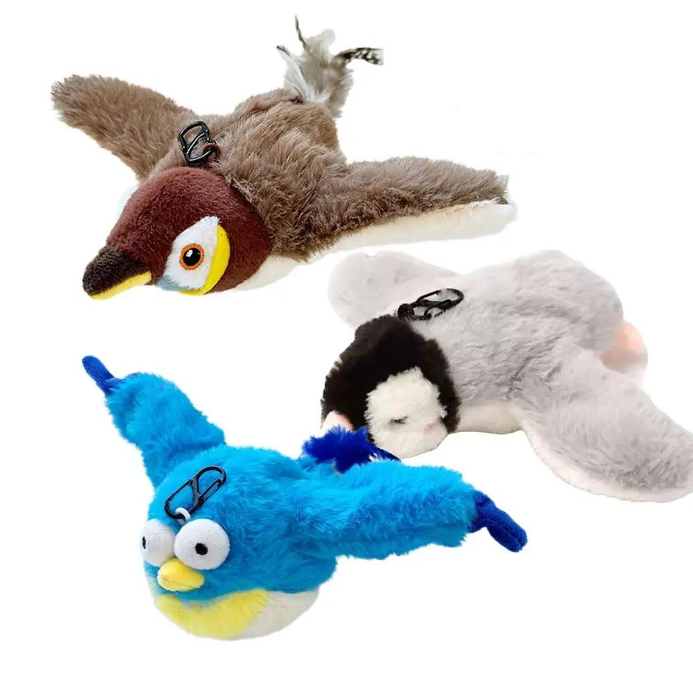 Interactive Flying Bird Cat Toy (with Catnip) Toy Flapping Bird Cat Toy Flying Interactive Flapping Chirping Bird Cat