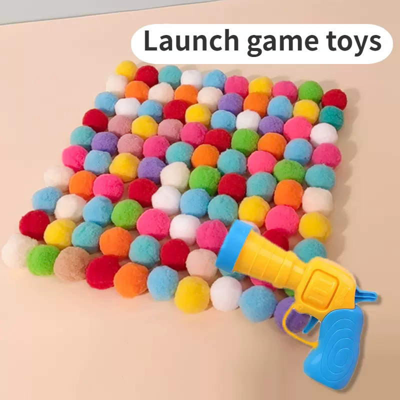 Interactive Launch Training Cat Toys Creative Kittens Mini Pompoms Games Stretch Plush Ball Toys Interactive Launch Training Cat Toys Creative Kittens Mini Pompoms Games Stretch Plush Ball Toys