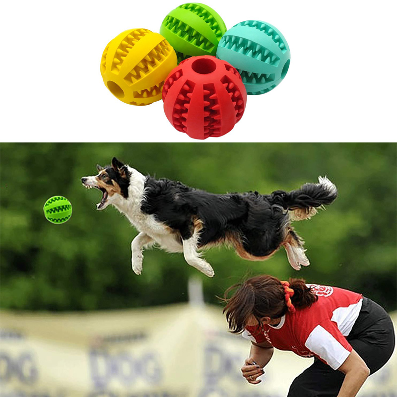 Interactive Rubber Dog Treat Ball Dispenser Interactive Rubber Dog Treat Ball Dispenser