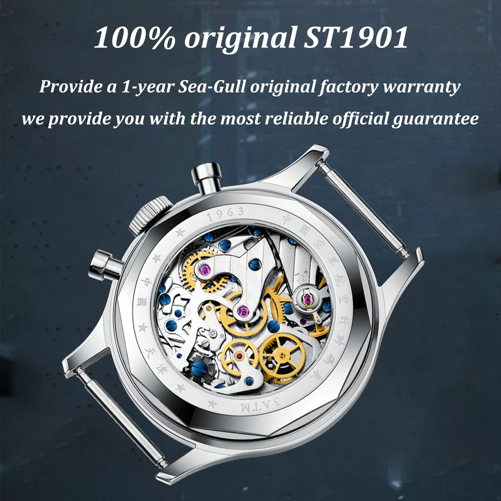 International Edition Men's Mechanical Watch Pilot Clock ST1901 Retro Chronograph Wristwatch Air Force Aviation International Edition Men's Mechanical Watch Pilot Clock ST1901 Retro Chronograph Wristwatch Air Force Aviation