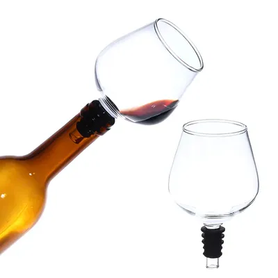 Into Your Wine Bottle The Red Wine Glass To Wine Glass Topper Glass That Insert Red Wine Champagne Glass Cup with