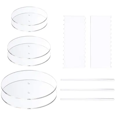Invisible Acrylic Cake Board Stand Set
