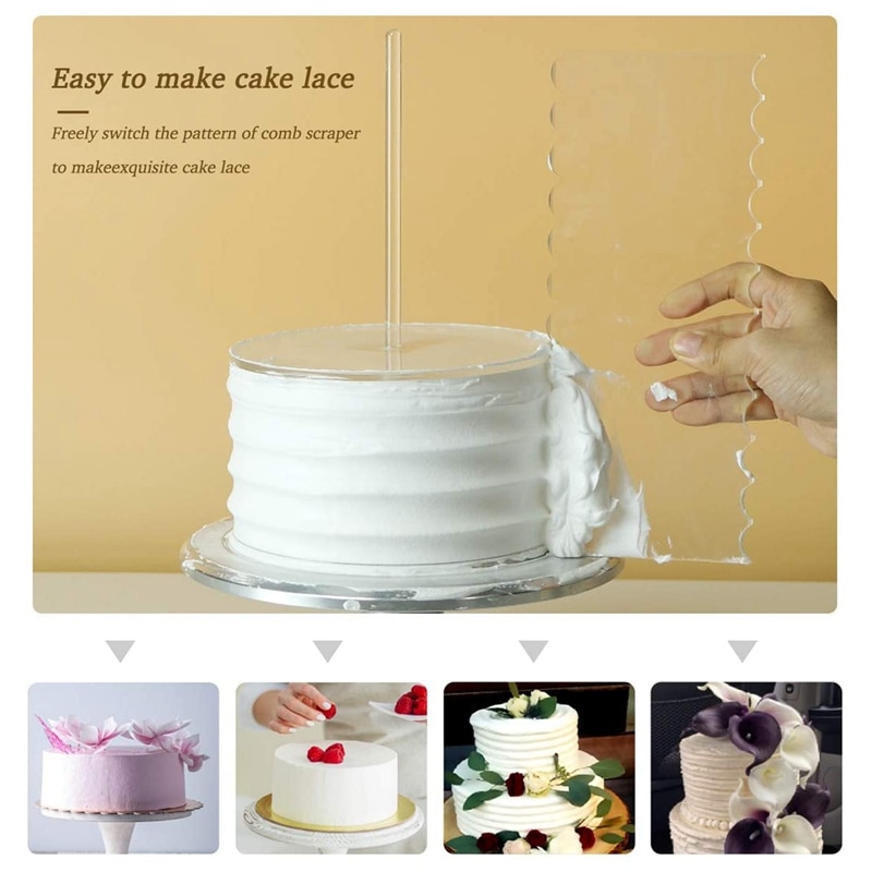 Invisible Acrylic Cake Board Stand Set
