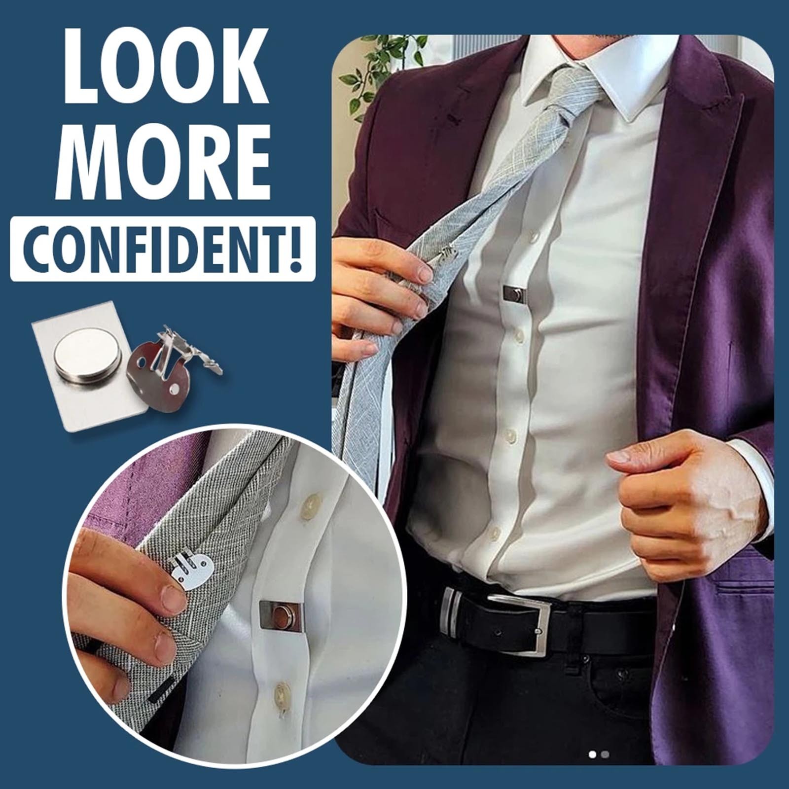 Invisible Magnetic Tie Clip
