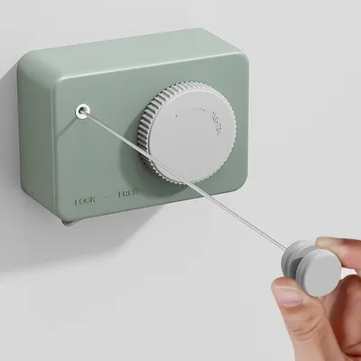 Invisible Retractable Clothesline Indoor Non Punching Bathroom Bathroom Drying Rack Balcony Shrinkage Clothes Cooling