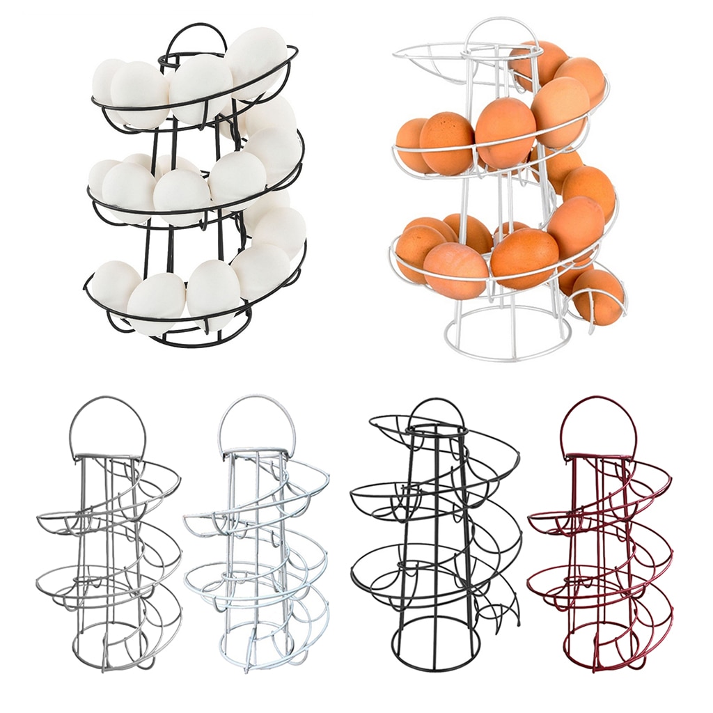 Iron 24 Eggs Spiral Egg Holder