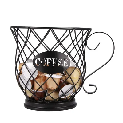Iron Basket Coffee Capsules Holder Iron Basket Coffee Capsules Holder