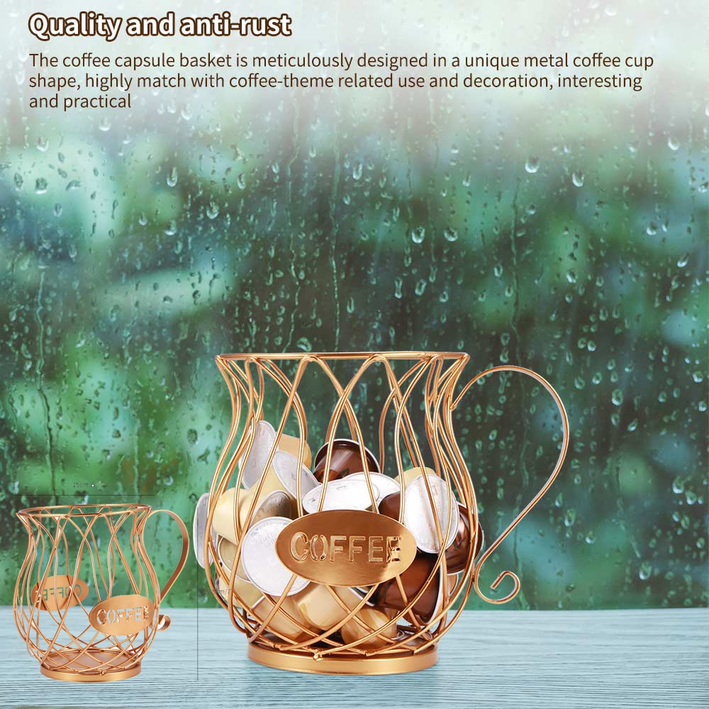 Iron Basket Coffee Capsules Holder Iron Basket Coffee Capsules Holder