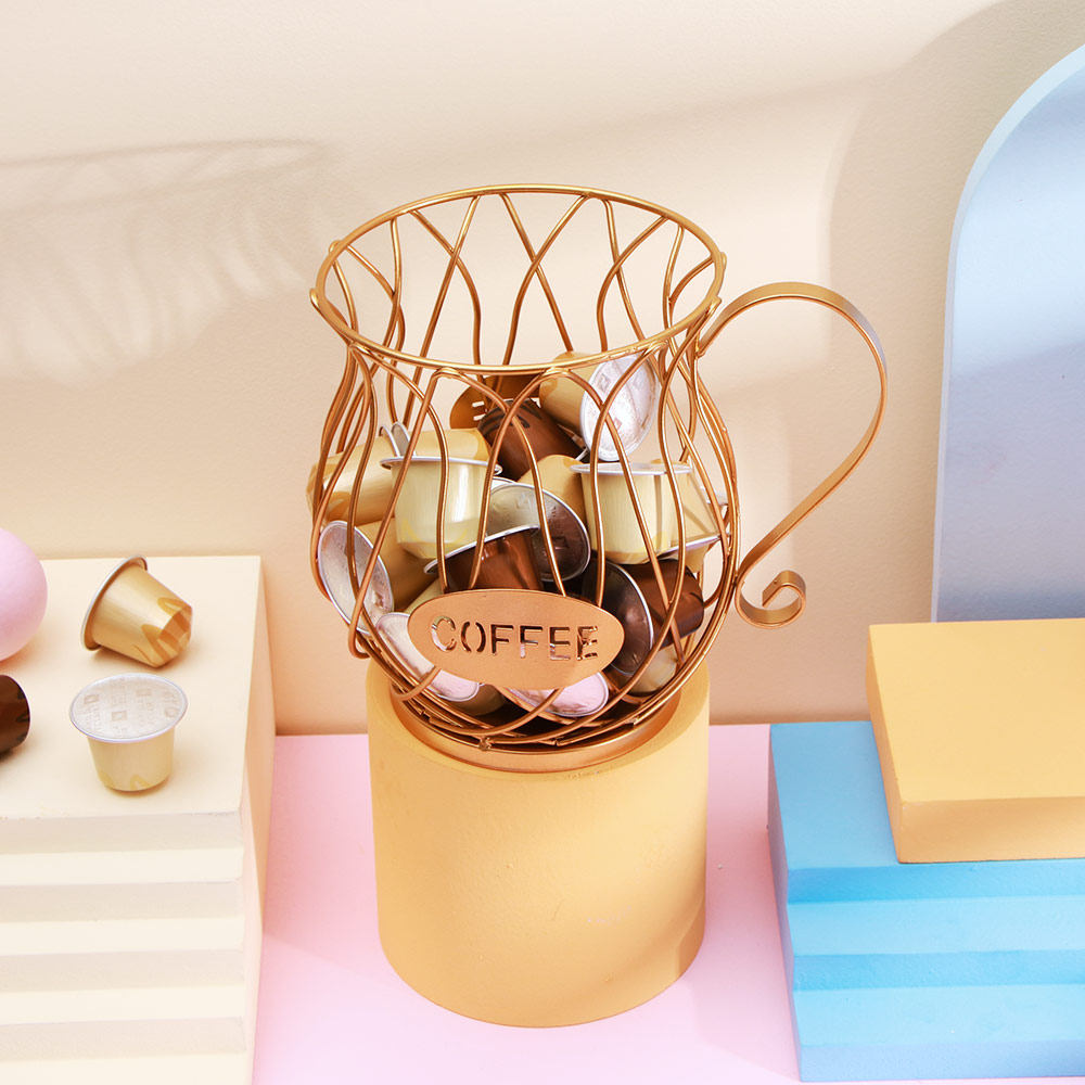 Iron Basket Coffee Capsules Holder Iron Basket Coffee Capsules Holder