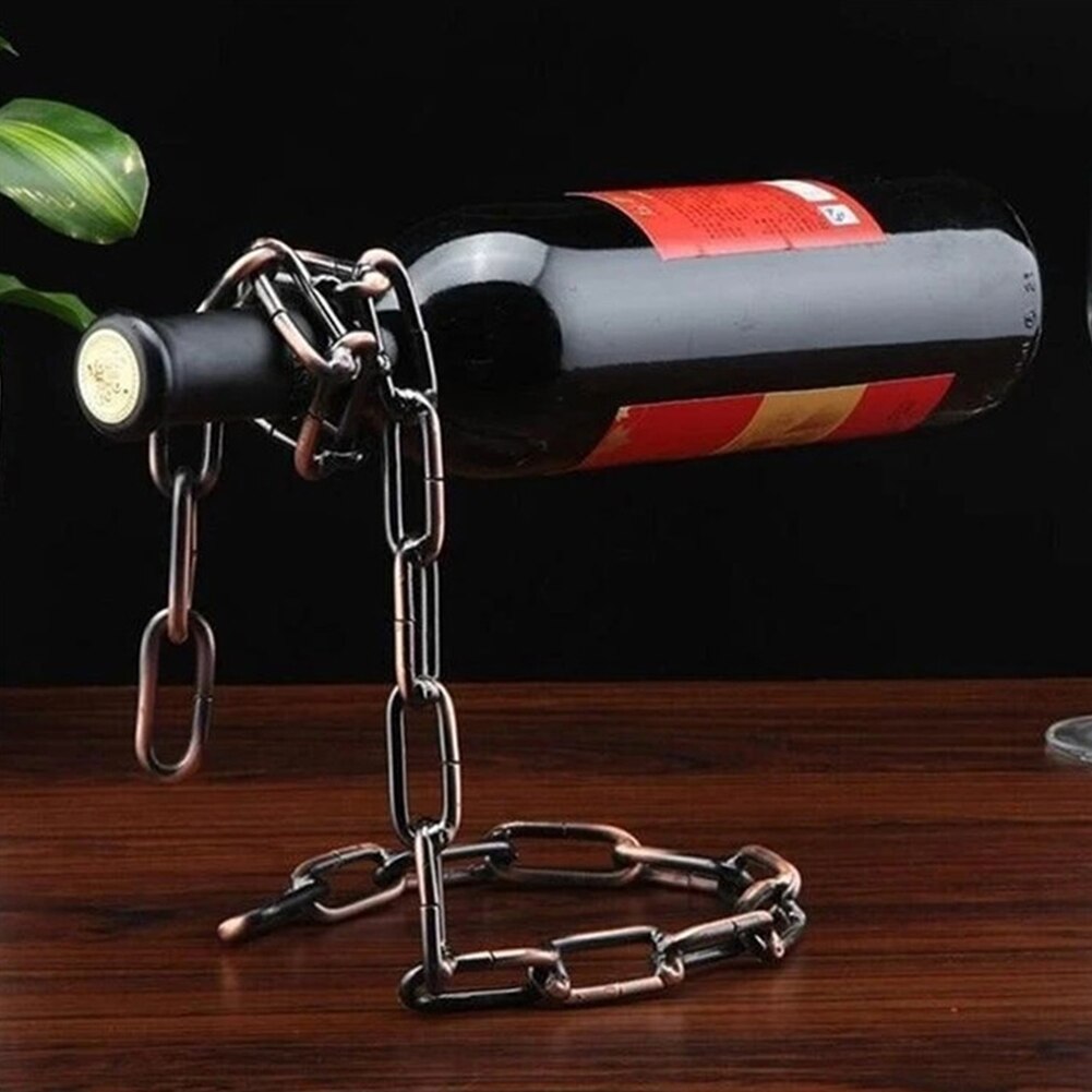 Iron Chain Wine Bottle Holder