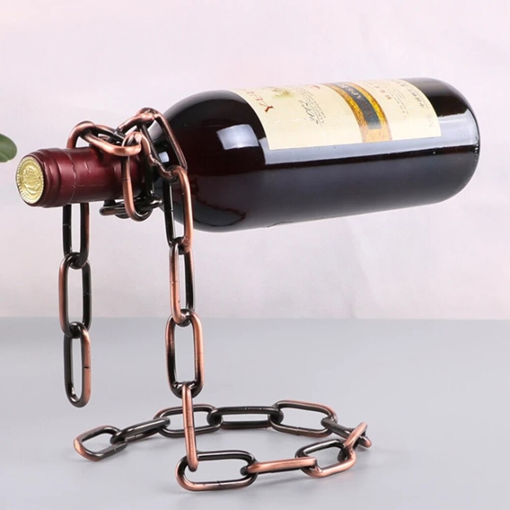 Iron Chain Wine Bottle Holder Iron Chain Wine Bottle Holder