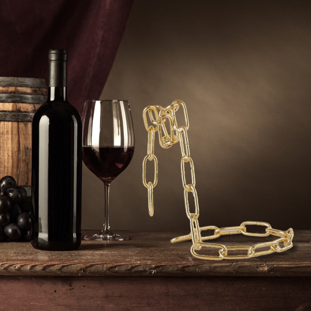 Iron Chain Wine Bottle Holder Iron Chain Wine Bottle Holder