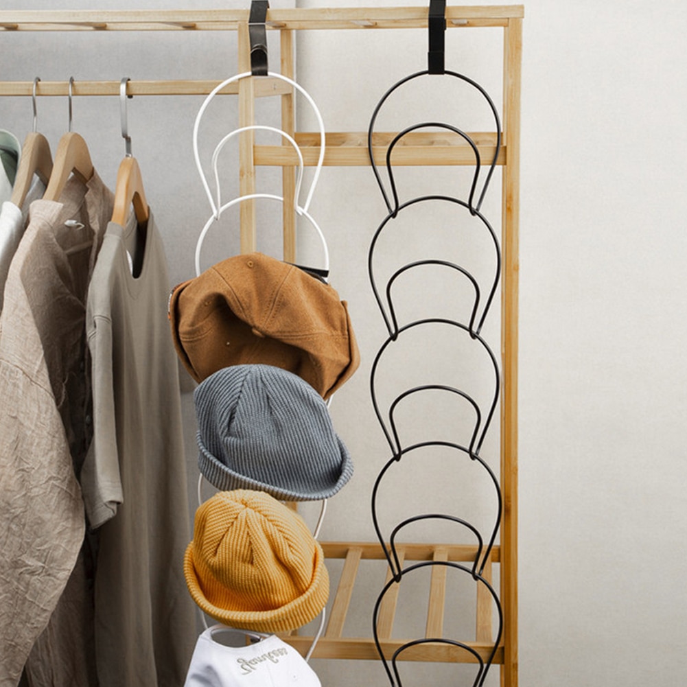Iron Five Loop Hanging Hat Rack