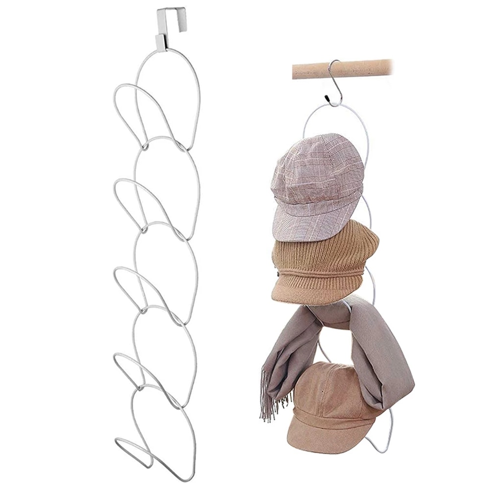 Iron Five Loop Hanging Hat Rack