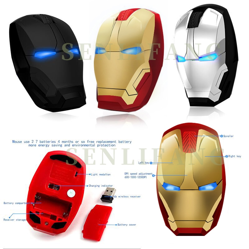 Iron Man Mouse Wireless Gaming Device Iron Man Mouse Wireless Gaming Device