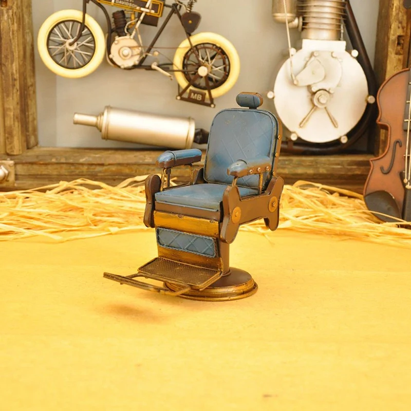 Iron Model Decorations Creative Crafts Barber Chair Micro-Metal Decoration Creative Home Furnishings Tinplate