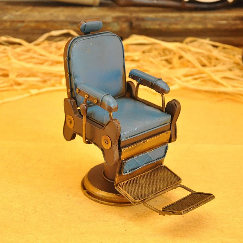 Iron Model Decorations Creative Crafts Barber Chair Micro-Metal Decoration Creative Home Furnishings Tinplate