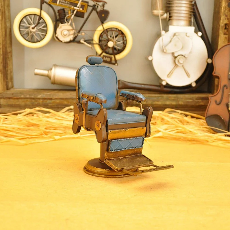 Iron Model Decorations Creative Crafts Barber Chair Micro-Metal Decoration Creative Home Furnishings Tinplate