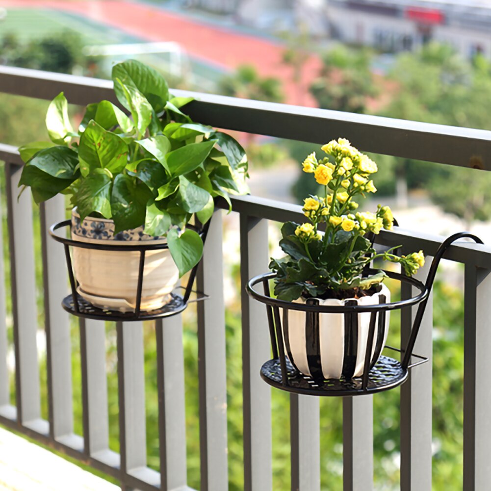 Iron Over the Railing Plant Hanger