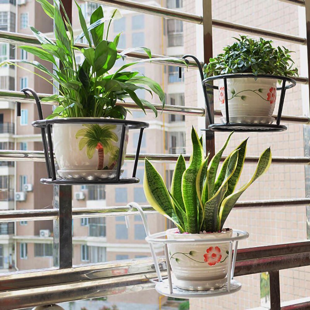 Iron Over the Railing Plant Hanger