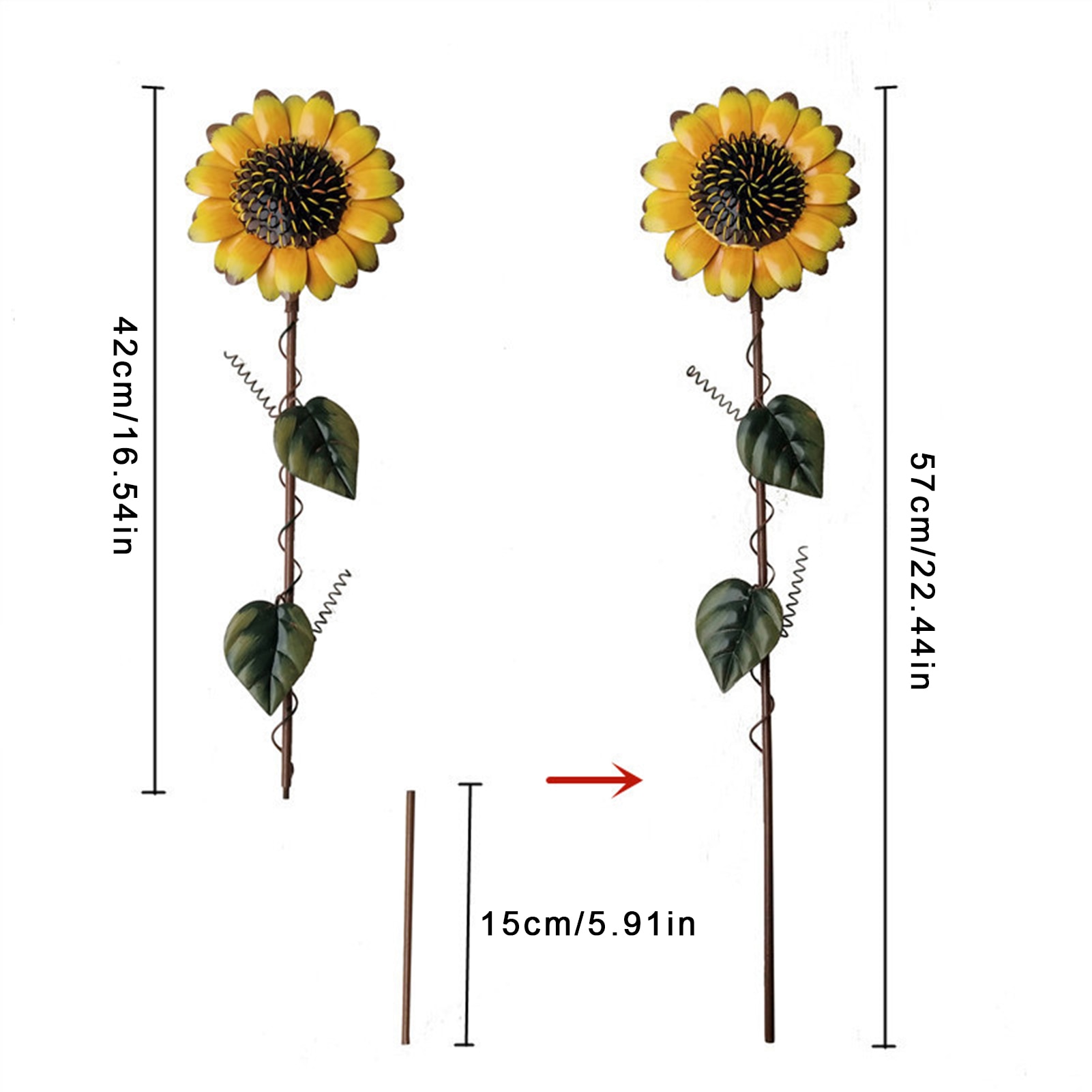 Iron Sunflower Garden Stake Iron Sunflower Garden Stake