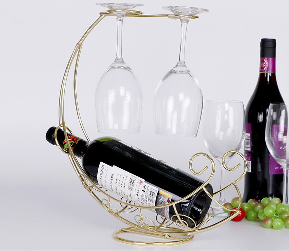 Iron Wine Rack with Glass Holder Iron Wine Rack with Glass Holder