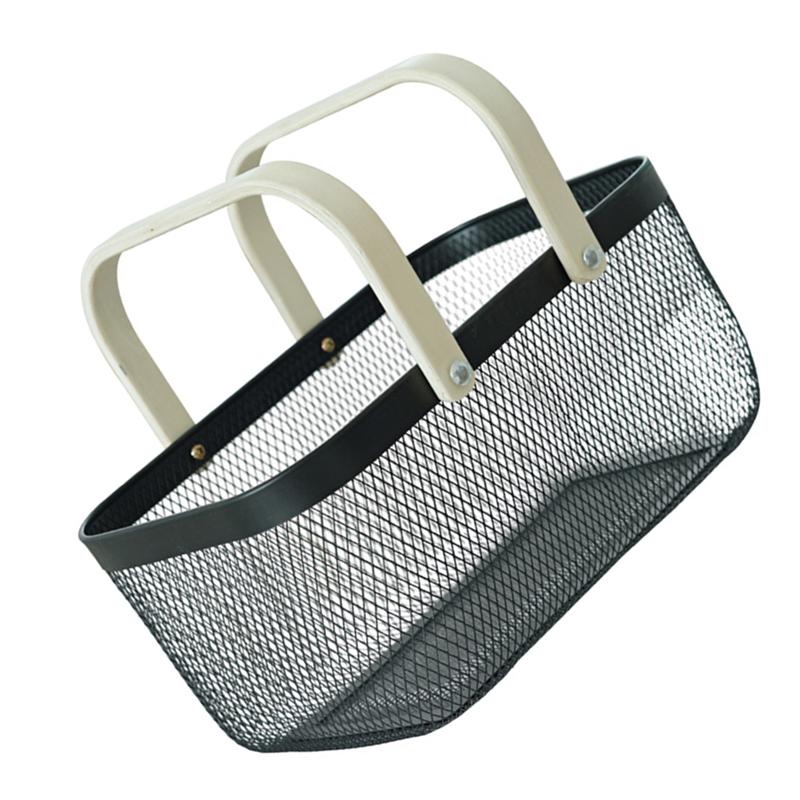 Iron Wire Basket with Wooden Handle Iron Wire Basket with Wooden Handle