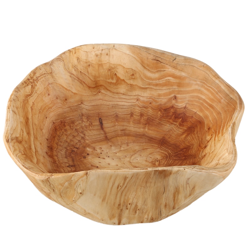 Irregular Shape Wood Fruit Bowl