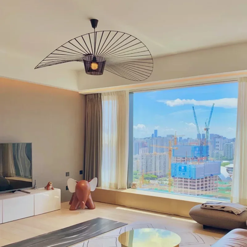 Italian Cross-border Nordic Straw Hat Lamp Fabric Restaurant Art Living Bedroom Designer Internet Celebrity Modern Italian Cross-border Nordic Straw Hat Lamp Fabric Restaurant Art Living Bedroom Designer Internet Celebrity Modern
